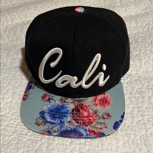 Cali Black Floral unisex Cap